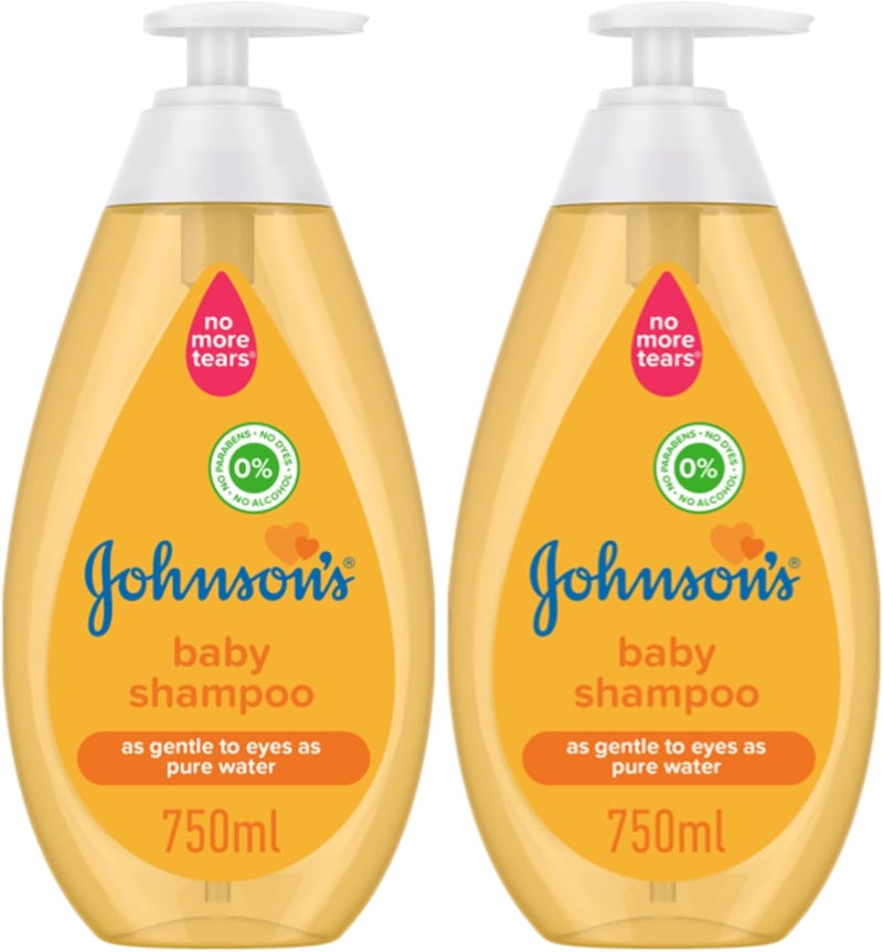 Johnson's Baby شامبو جونسون للأطفال جولد، 750 مل (عبوة من 2) - Image 1